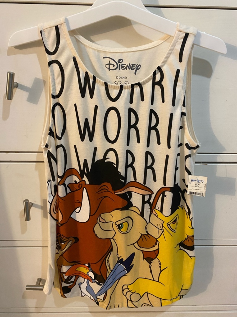 Disney Cream Tank Top with Lion King Character Print